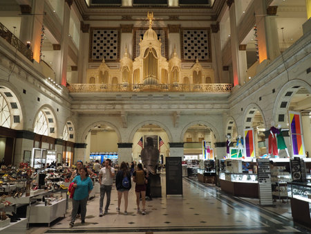 Interior image of Macys in Philadelphia.のeditorial素材