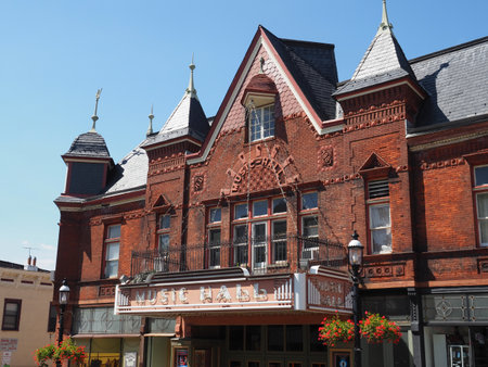 Tarrytown, USA - June 12, 2019: Image of the Tarrytown Music Hall it is the oldest theater in Westchester County.のeditorial素材