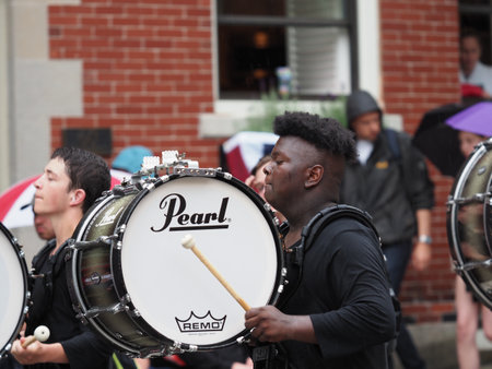 Image of the 2019 Bunker Hill Day Parade in Boston, Massachusetts.のeditorial素材