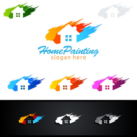 Home Painting Vector Logo Designのイラスト素材