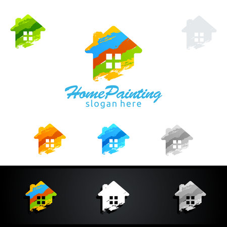 Home Painting Vector Logo Designのイラスト素材