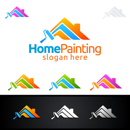 Creative and unique Home Painting designのイラスト素材