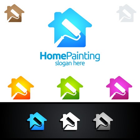 Home Painting Vector Logo Designのイラスト素材
