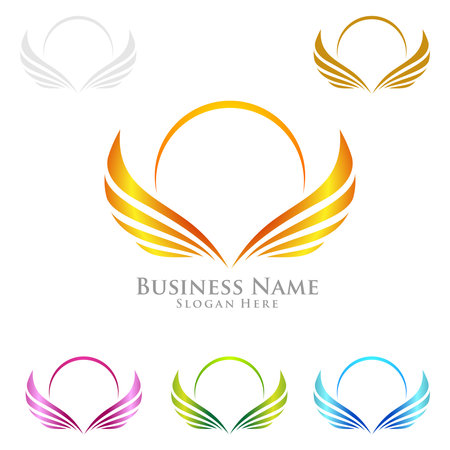 Eagle Logo, vector Wild eagle Bird Falcon Hawk isolated on a white background.のイラスト素材