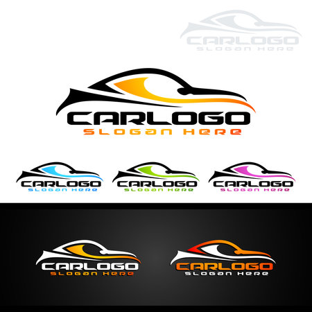 Auto Car Logo for Sport Cars, Rent, wash or Mechanicのイラスト素材