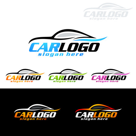 Auto Car Logo for Sport Cars, Rent, wash or Mechanicのイラスト素材