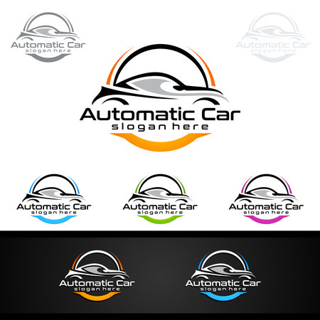 Auto Car Logo for Sport Cars, Rent, wash or Mechanicのイラスト素材