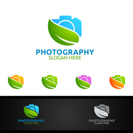 Abstract Camera Photography Logo Icon Vector Design Templateのイラスト素材