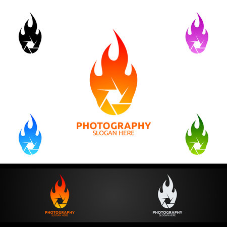 Abstract Camera Photography Logo Icon Vector Design Templateのイラスト素材