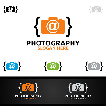 Abstract Camera Photography Logo Icon Vector Design Templateのイラスト素材
