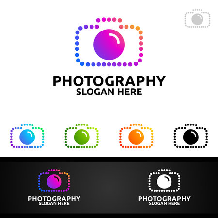 Abstract Camera Photography Logo Icon Vector Design Templateのイラスト素材