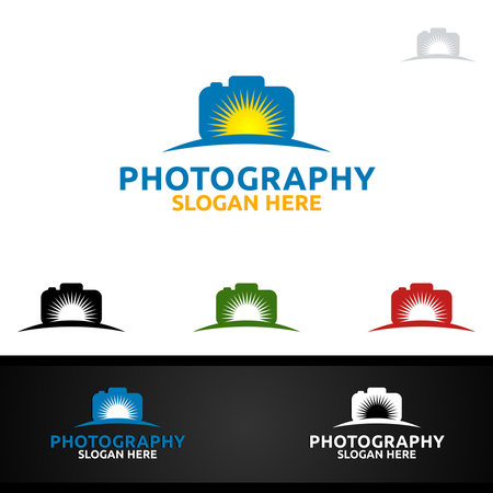 Abstract Camera Photography Logo Icon Vector Design Templateのイラスト素材