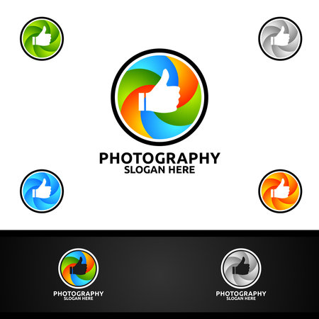 Abstract Camera Photography Logo Icon Vector Design Templateのイラスト素材