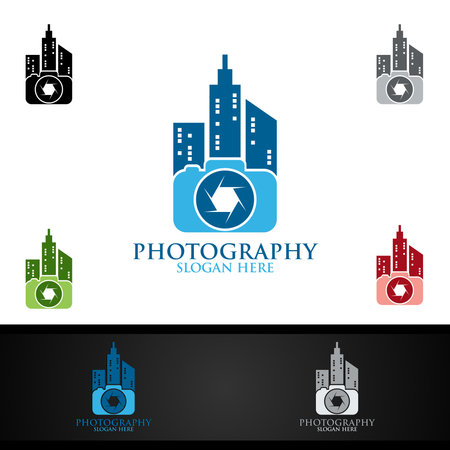 Abstract Camera Photography Logo Icon Vector Design Templateのイラスト素材