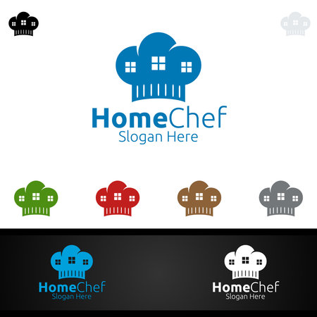 Home Food Logo Template for Restaurant or Cafeのイラスト素材