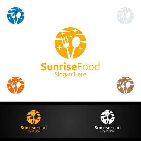 Sunrise Food  Template for Menu Restaurant or Cafeのイラスト素材