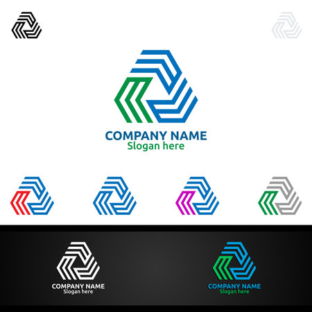 Letter M for Digital Vector Logo, Marketing, Financial, Advisor or Invest Design Iconのイラスト素材