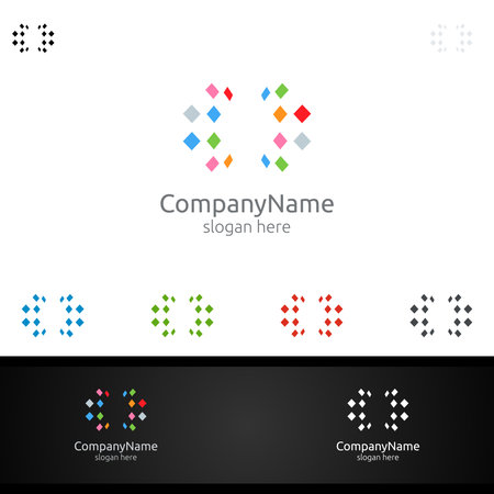 Digital Agency Financial Services Insurance Business Investment Vector Logo Designのイラスト素材