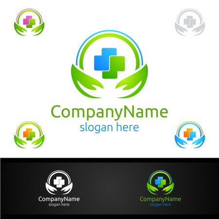 Medical Health Care Vector Logo Design Templateのイラスト素材