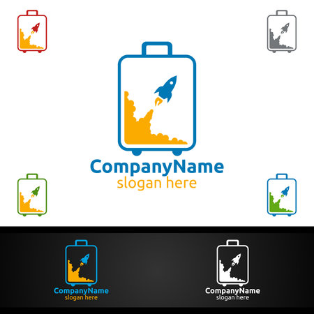 Travel and Tourism Logo for Hotel and Vacation Vector Illustrationのイラスト素材