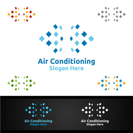 Air Conditioning and Heating Services Icon  Designのイラスト素材