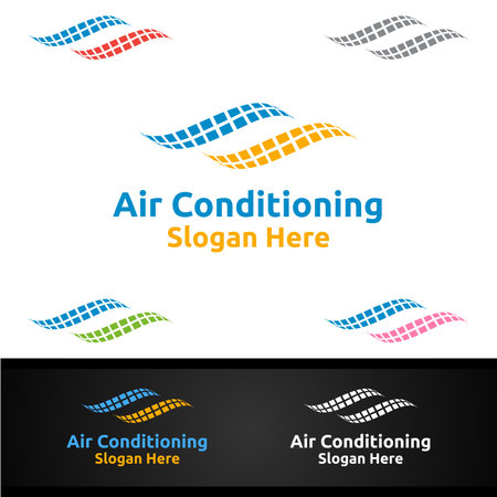 Air Conditioning and Heating Services Icon  Designのイラスト素材