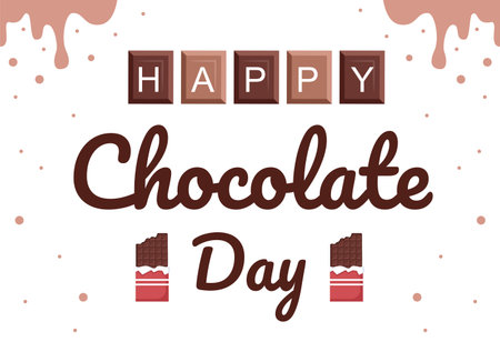 Happy Chocolate Day Celebration Vector Illustration. Suitable For Greeting Cards, Posters and Backgroundのイラスト素材