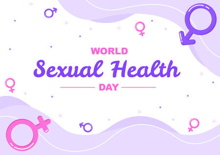 World Sexual Day which is held on September 4th For Raise Public Awareness About Harassment And How To Prevent Violence. Background Landing Page Illustrationのイラスト素材