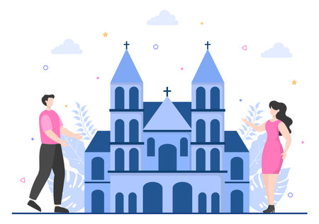 Travel to Germany Background Vector Illustration. Time to Visit the Icon Landmarks of these World Famous Tourist Attractions of the Countryのイラスト素材