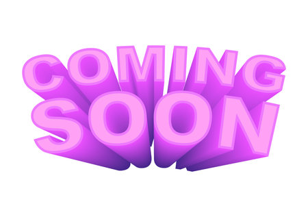3D Coming Soon background Vector Illustration. Business Advertising with Sign or Label Design for Sale Serve as a Banner, Poster and Promotion Announce Cardのイラスト素材