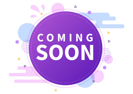 Coming Soon background Vector Illustration. Business Advertising with Sign or Label Design for Sale Serve as a Banner, Poster and Promotion Announce Cardのイラスト素材