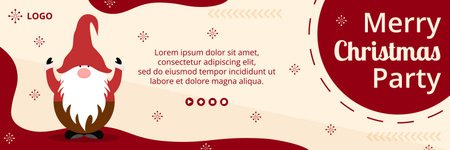 Merry Christmas Day Cover Template Flat Design Illustration Editable of Square Background Suitable for Social media, Card, Greetings and Web Internet Adsのイラスト素材