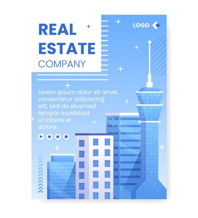 Real Estate Investment Poster Template Flat Design Illustration Editable of Square Background Suitable for Social media, Greeting Card and Web Internet Adsのイラスト素材
