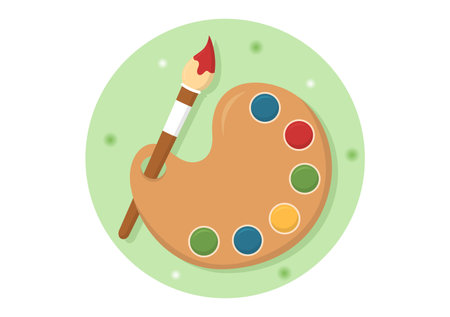 Art School of Painting with Live Model or Object using Tools and Equipment in Template Hand Drawn Cartoon Flat Illustrationのイラスト素材