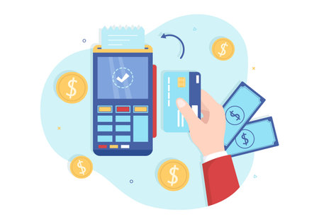 Merchant Service of Digital Marketing Strategy with People Referral Business and Earn Money Online in Flat Cartoon Hand Drawn Templates Illustrationのイラスト素材