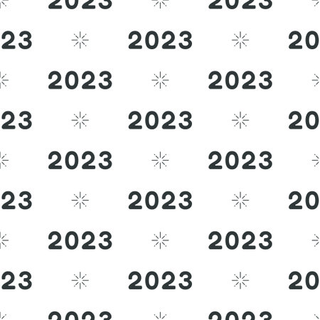 Happy New Year 2023 Seamless Pattern Design with Decoration in Template Hand Drawn Cartoon Flat...