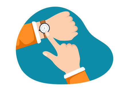Watches Store with Various Models, Analog and Digital in Flat Cartoon Hand Drawn Templates Illustrationのイラスト素材