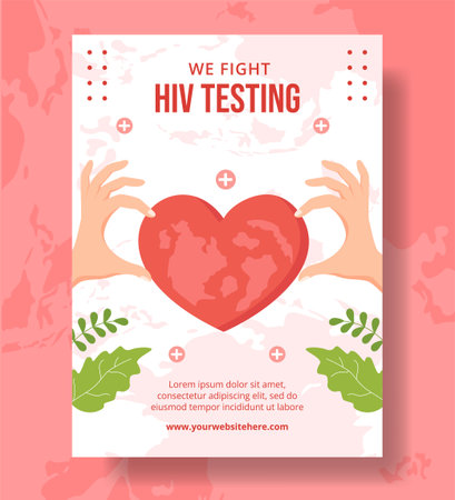 World Aids Vaccine Day Vertical Poster Flat Cartoon Hand Drawn Templates Background Illustrationのイラスト素材