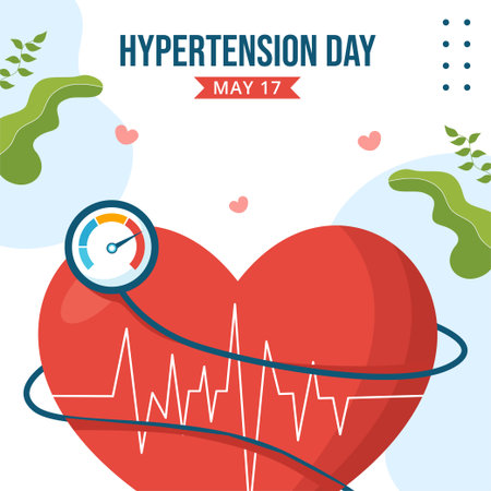 World Hypertension Day Social Media Background Illustration Cartoon Hand Drawn Templatesのイラスト素材