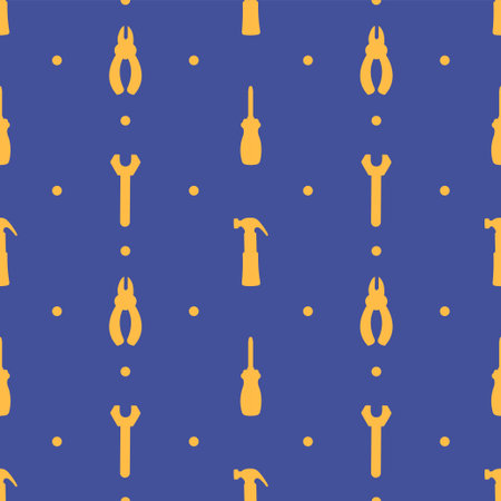 Happy Labor Day Seamless Pattern Design Illustration with Different Professions in Template Hand Drawnのイラスト素材