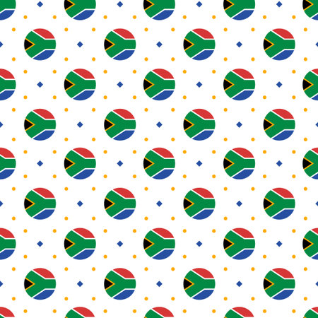 Happy Africa Day Seamless Pattern Design with Culture African Tribal Figures Decoration in Template Hand Drawn Cartoon Flat Illustrationのイラスト素材