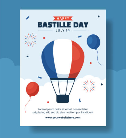 Happy Comoros Independence Day Vertical Poster Illustration Flat Cartoon Hand Drawn Templates Backgroundのイラスト素材