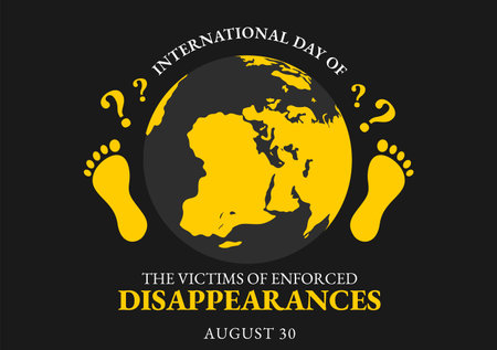 International Day of the Victims of Enforced Disappearances Vector Illustration on August 30 with Missing Person or Lost People Templatesのイラスト素材