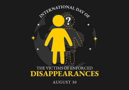 International Day of the Victims of Enforced Disappearances Vector Illustration on August 30 with Missing Person or Lost People Templatesのイラスト素材