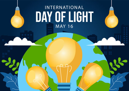 Day of Light Social Media Background Flat Cartoon Hand Drawn Templates Illustrationのイラスト素材