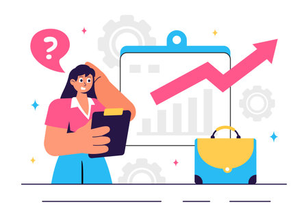 Unemployment Rate Vector Illustration featuring individuals actively searching for Jobs Amid Economic Downturns and Financial Crises in a Backgroundのイラスト素材