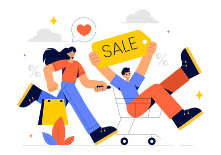 Super Saturday Sale Vector Illustration featuring Enjoy an Exciting Weekend with Amazing Discounts and Retail Shopping Offers for Clearance Dealsのイラスト素材