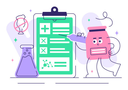 Narcologist Vector Illustration Featuring Drug Addiction Awareness and Issues Related to Alcohol and Tobacco in Healthcare with a Cute Flat Backgroundのイラスト素材