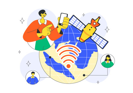 Global Internet Connection Vector Illustration Featuring Cloud Data Storage With Connectivity Communications Of Data Center For Cloud Computingのイラスト素材