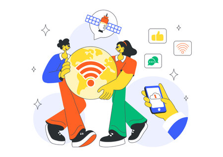 Global Internet Connection Vector Illustration Featuring Cloud Data Storage With Connectivity Communications Of Data Center For Cloud Computingのイラスト素材